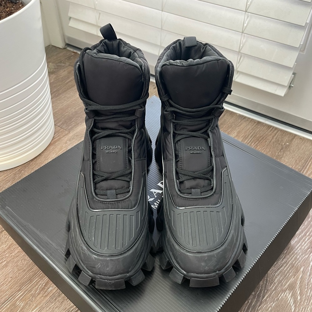 PRADA Cloudbust Thunder High Top Sneakers - 10.5 - 💯 AUTHENTIC - Picture 8 of 12